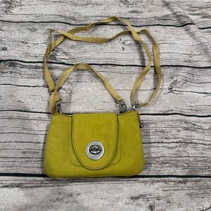 Baggalini Crossbody Convertible 3 Pocket Wallet in Mustard Yellow